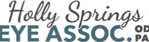 Holly Springs Eye Associates logo with stylized text and eye graphic.